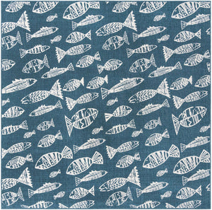 Blue 10' x 10' Outdoor Coastal Square Area Rug Weather Resistant for Patio, Deck, Terrace, Balcony, Porch 100% Polypropylene Coastal Decor Carpet for Sale at Rug Engine