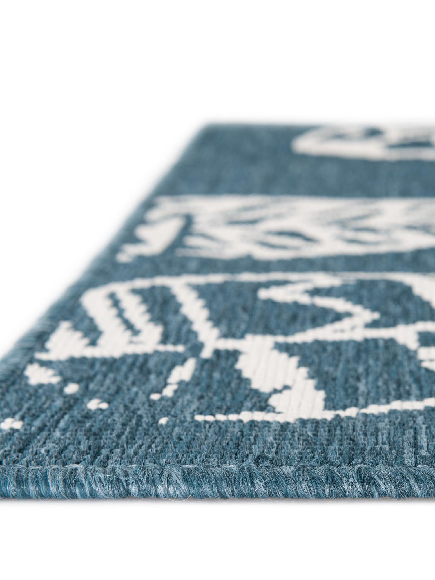 Blue 5' 3 x 8' Outdoor Coastal Rectangle Area Rug Weather Resistant for Patio, Deck, Terrace, Balcony, Porch 100% Polypropylene Coastal Decor Carpet for Sale at Rug Engine