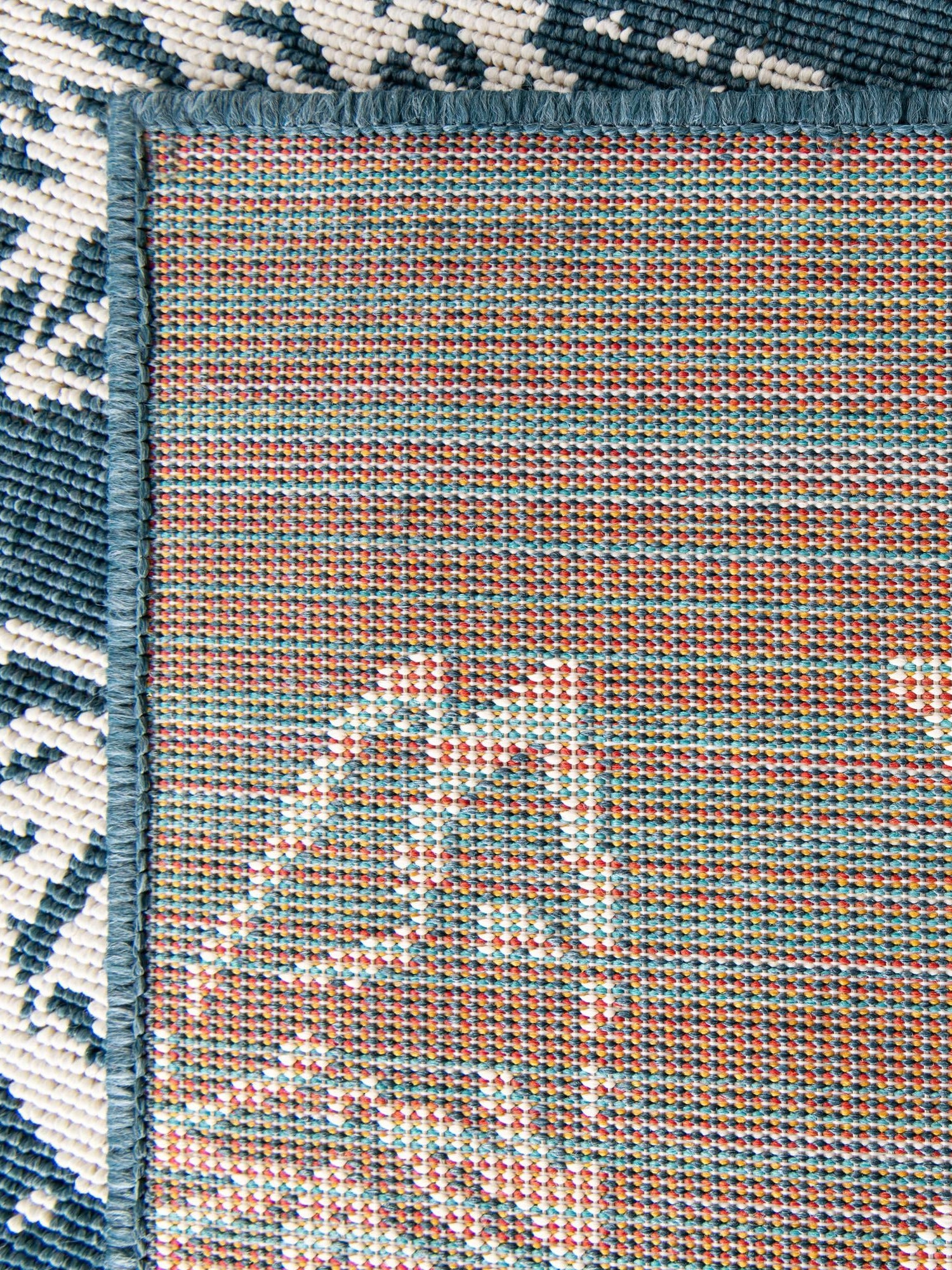 Blue 9' x 12' Outdoor Coastal Rectangle Area Rug Weather Resistant for Patio, Deck, Terrace, Balcony, Porch 100% Polypropylene Coastal Decor Carpet for Sale at Rug Engine