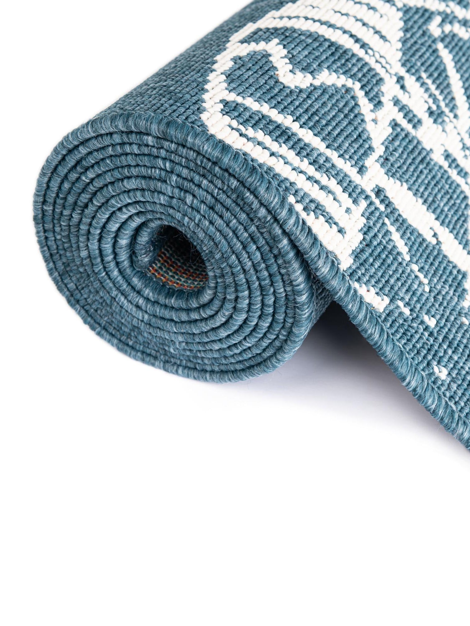 Blue 2' x 6' 1 Outdoor Coastal Runner Area Rug Weather Resistant for Patio, Deck, Terrace, Balcony, Porch 100% Polypropylene Coastal Decor Carpet for Sale at Rug Engine