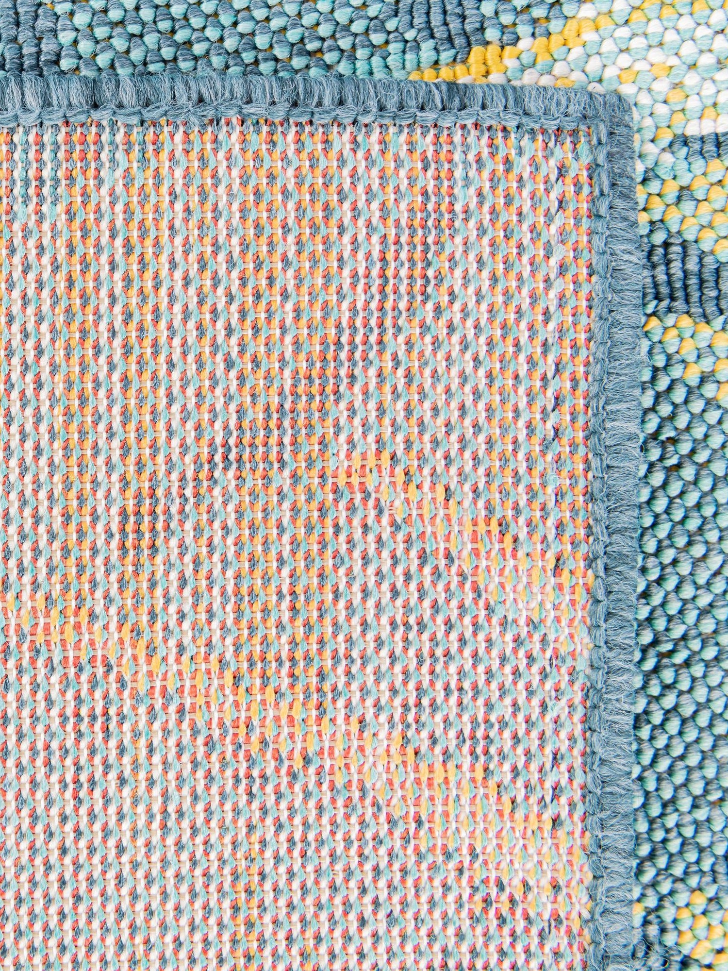 Multicolor 7' 10 x 10' Outdoor Coastal Rectangle Area Rug Weather Resistant for Patio, Deck, Terrace, Balcony, Porch 100% Polypropylene Coastal Decor Carpet for Sale at Rug Engine