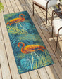 Multicolor 2' 7 x 12' Outdoor Coastal Runner Area Rug Weather Resistant for Patio, Deck, Terrace, Balcony, Porch 100% Polypropylene Coastal Decor Carpet for Sale at Rug Engine