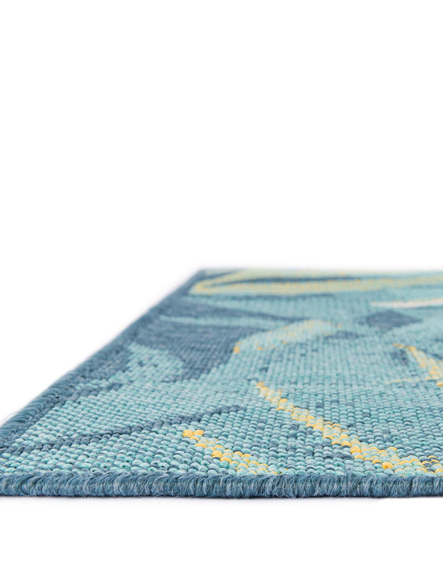 Multicolor 2' x 6' 1 Outdoor Coastal Runner Area Rug Weather Resistant for Patio, Deck, Terrace, Balcony, Porch 100% Polypropylene Coastal Decor Carpet for Sale at Rug Engine