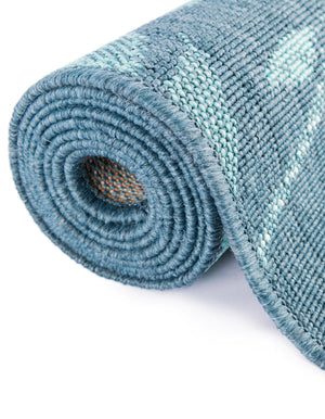 Multicolor 2' x 6' 1 Outdoor Coastal Runner Area Rug Weather Resistant for Patio, Deck, Terrace, Balcony, Porch 100% Polypropylene Coastal Decor Carpet for Sale at Rug Engine