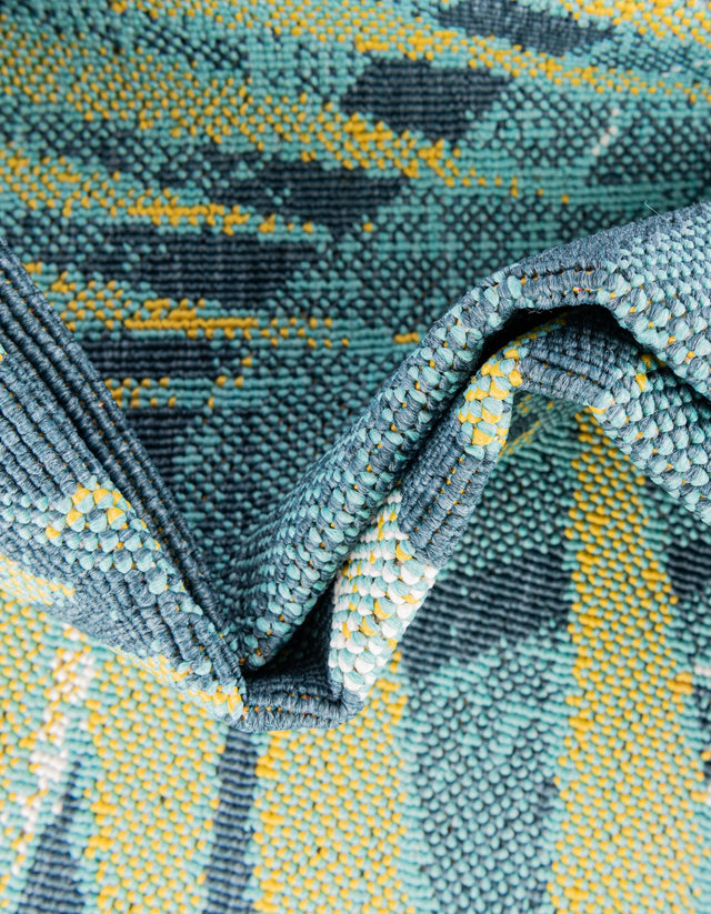Multicolor 4' 1 x 4' 1 Outdoor Coastal Round Rug