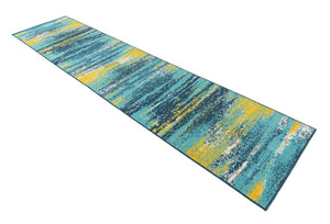 Multicolor.Blue 2' 7 x 12' Outdoor Coastal Runner Area Rug Weather Resistant for Patio, Deck, Terrace, Balcony, Porch 100% Polypropylene Coastal Decor Carpet for Sale at Rug Engine