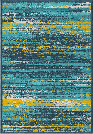Multicolor.Blue 2' x 3' 1 Outdoor Coastal Rectangle Area Rug Weather Resistant for Patio, Deck, Terrace, Balcony, Porch 100% Polypropylene Coastal Decor Carpet for Sale at Rug Engine