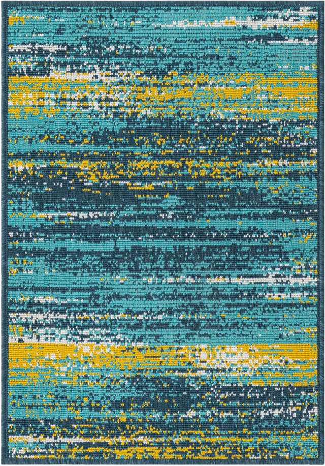 Multicolor.Blue 2' x 3' 1 Outdoor Coastal Rectangle Area Rug Weather Resistant for Patio, Deck, Terrace, Balcony, Porch 100% Polypropylene Coastal Decor Carpet for Sale at Rug Engine