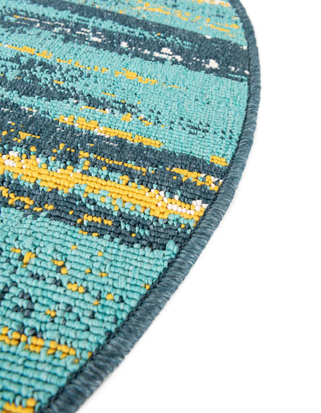 Multicolor.Blue 2' x 3' 1 Outdoor Coastal Oval Area Rug Weather Resistant for Patio, Deck, Terrace, Balcony, Porch 100% Polypropylene Coastal Decor Carpet for Sale at Rug Engine