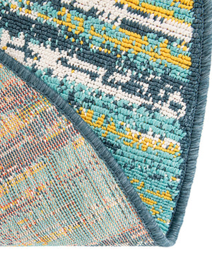 Multicolor.Blue 2' x 3' 1 Outdoor Coastal Oval Area Rug Weather Resistant for Patio, Deck, Terrace, Balcony, Porch 100% Polypropylene Coastal Decor Carpet for Sale at Rug Engine