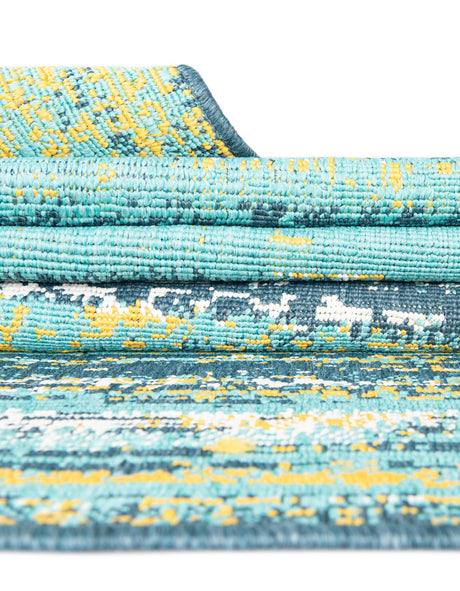 Multicolor.Blue 2' x 3' 1 Outdoor Coastal Oval Area Rug Weather Resistant for Patio, Deck, Terrace, Balcony, Porch 100% Polypropylene Coastal Decor Carpet for Sale at Rug Engine