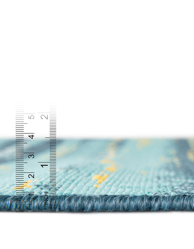 Multicolor.Blue 4' 1 x 6' 1 Outdoor Coastal Rectangle Rug
