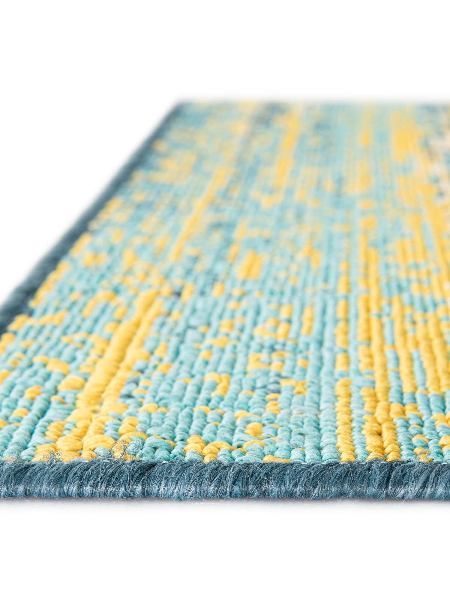 Multicolor.Blue 6' 1 x 9' Outdoor Coastal Rectangle Area Rug Weather Resistant for Patio, Deck, Terrace, Balcony, Porch 100% Polypropylene Coastal Decor Carpet for Sale at Rug Engine