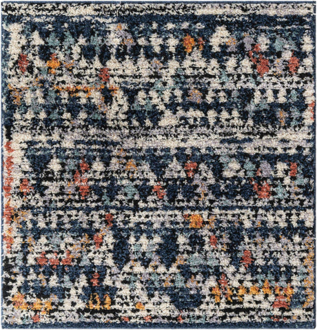 Multicolor 3' 3 x 3' 3 Morocco Square Rug