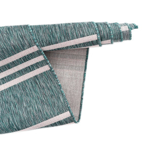 Teal 5' 3 x 8' Jill Zarin Outdoor Rectangle Area Rug Weather Resistant for Patio, Deck, Terrace, Balcony, Porch Durable 100% Polypropylene Carpet for Outside for Sale at Rug Engine