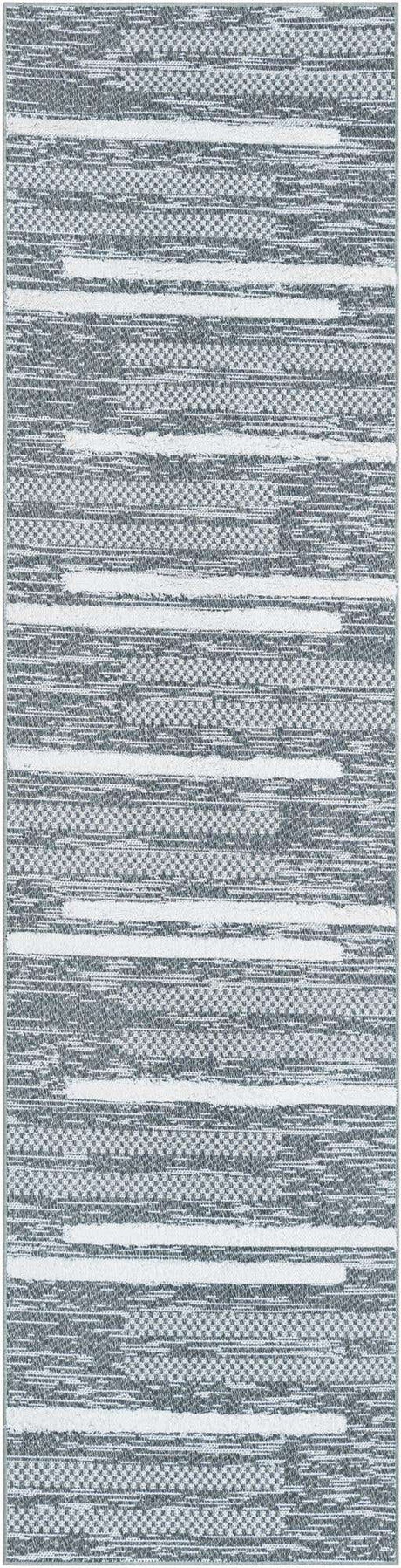 Gray 2' 7 x 10' Abbey Runner Area Rug 100% Cotton All Natural Living Dining Room Bedroom Carpet for Sale at Rug Engine
