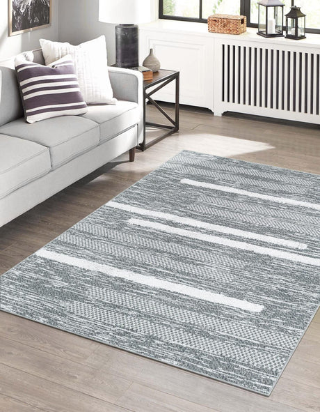 Gray 9' 10 x 12' Abbey Rectangle Area Rug 100% Cotton All Natural Living Dining Room Bedroom Carpet for Sale at Rug Engine