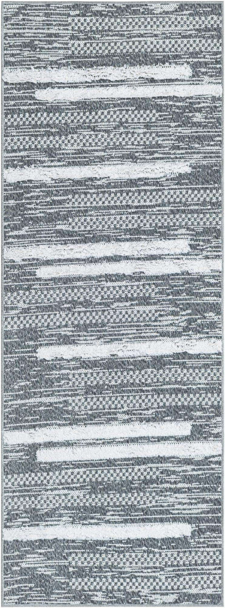 Gray 2' 3 x 6' 1 Abbey Runner Area Rug 100% Cotton All Natural Living Dining Room Bedroom Carpet for Sale at Rug Engine