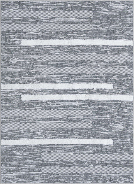 Gray 6' 5 x 9' Abbey Rectangle Area Rug 100% Cotton All Natural Living Dining Room Bedroom Carpet for Sale at Rug Engine