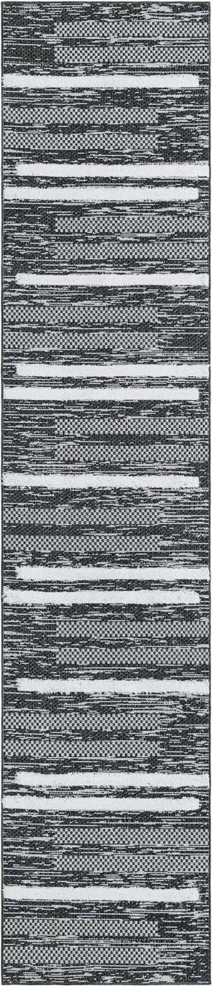 Black 2' 7 x 12' Abbey Runner Area Rug 100% Cotton All Natural Living Dining Room Bedroom Carpet for Sale at Rug Engine
