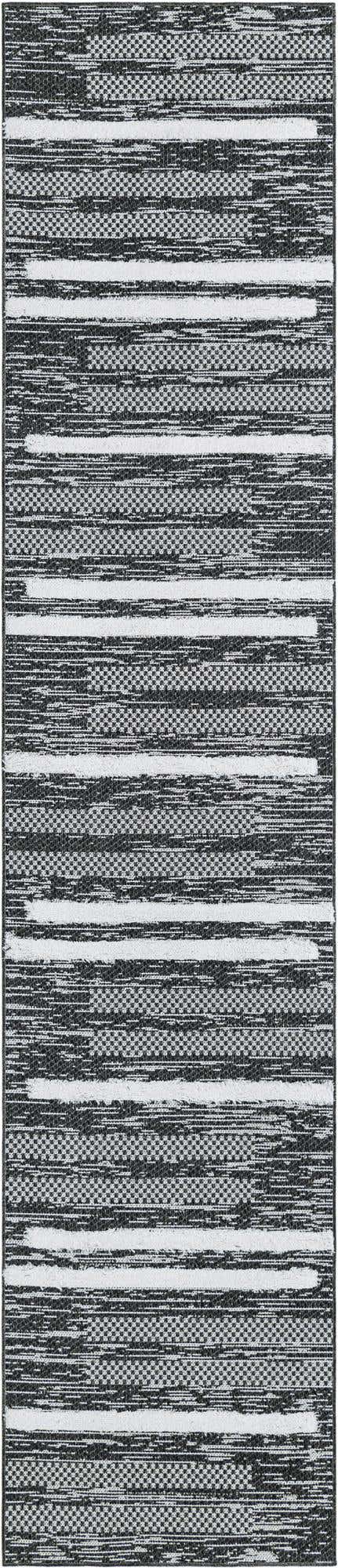 Black 2' 7 x 12' Abbey Runner Area Rug 100% Cotton All Natural Living Dining Room Bedroom Carpet for Sale at Rug Engine