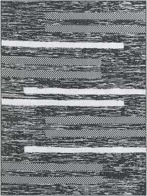 Black 4' 5 x 6' 1 Abbey Rectangle Area Rug 100% Cotton All Natural Living Dining Room Bedroom Carpet for Sale at Rug Engine