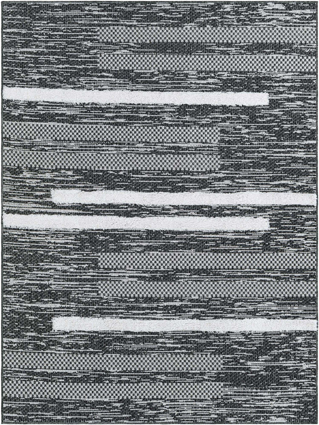 Black 4' 5 x 6' 1 Abbey Rectangle Area Rug 100% Cotton All Natural Living Dining Room Bedroom Carpet for Sale at Rug Engine