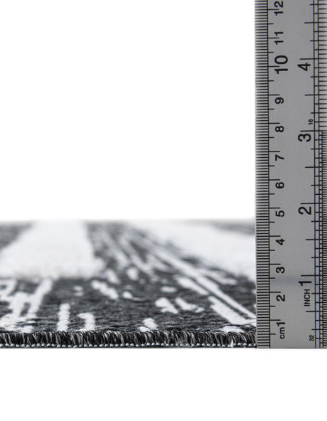 Black 8' 2 x 10' Abbey Rectangle Area Rug 100% Cotton All Natural Living Dining Room Bedroom Carpet for Sale at Rug Engine