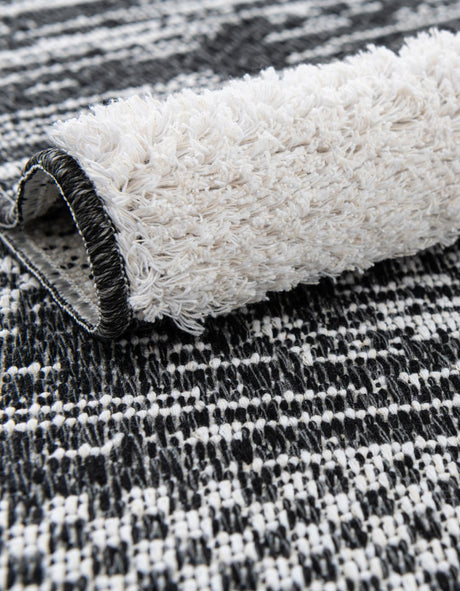Black 2' 3 x 3' 1 Abbey Rectangle Area Rug 100% Cotton All Natural Living Dining Room Bedroom Carpet for Sale at Rug Engine
