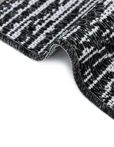 Black 5' 3 x 8' Abbey Rectangle Area Rug 100% Cotton All Natural Living Dining Room Bedroom Carpet for Sale at Rug Engine