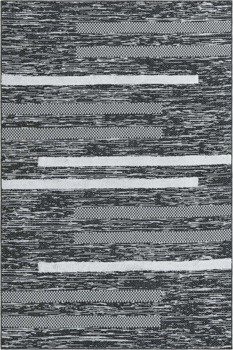 Black 5' 3 x 8' Abbey Rectangle Area Rug 100% Cotton All Natural Living Dining Room Bedroom Carpet for Sale at Rug Engine