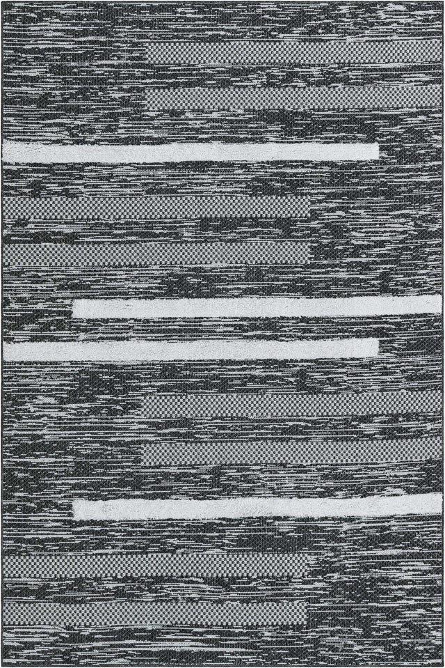 Black 5' 3 x 8' Abbey Rectangle Area Rug 100% Cotton All Natural Living Dining Room Bedroom Carpet for Sale at Rug Engine