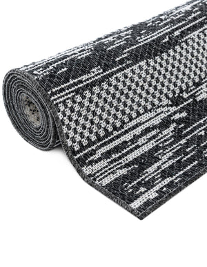 Black 2' 3 x 6' 1 Abbey Runner Area Rug 100% Cotton All Natural Living Dining Room Bedroom Carpet for Sale at Rug Engine