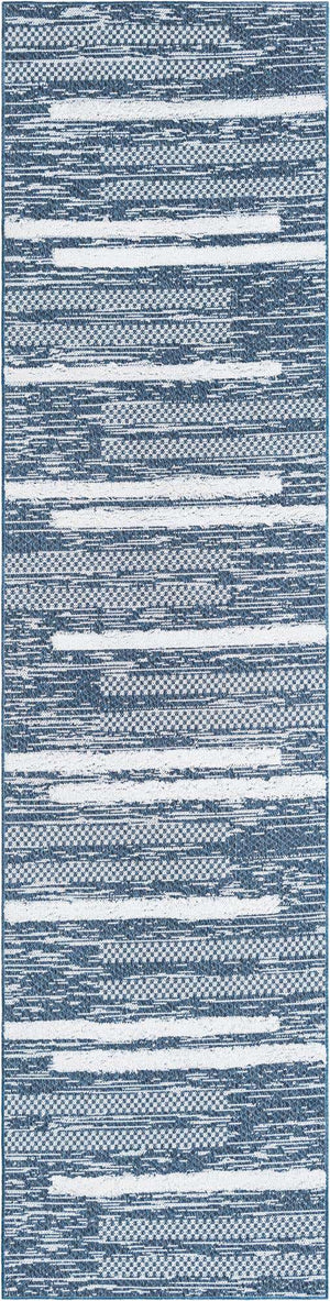 Navy Blue 2' 7 x 10' Abbey Runner Area Rug 100% Cotton All Natural Living Dining Room Bedroom Carpet for Sale at Rug Engine