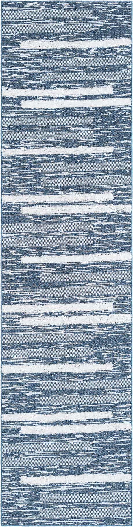 Navy Blue 2' 7 x 10' Abbey Runner Area Rug 100% Cotton All Natural Living Dining Room Bedroom Carpet for Sale at Rug Engine