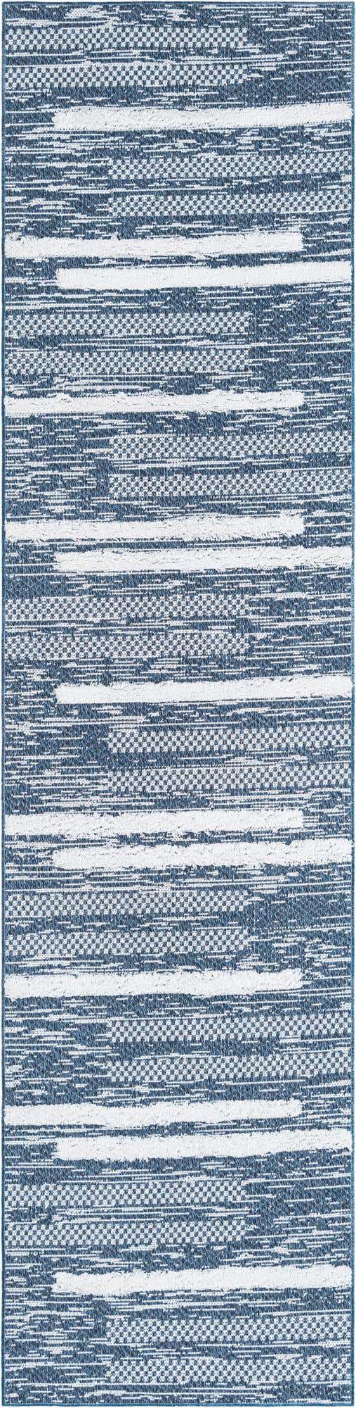 Navy Blue 2' 7 x 10' Abbey Runner Area Rug 100% Cotton All Natural Living Dining Room Bedroom Carpet for Sale at Rug Engine