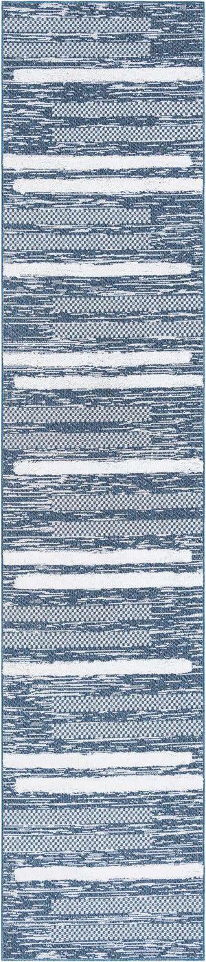 Navy Blue 2' 7 x 12' Abbey Runner Area Rug 100% Cotton All Natural Living Dining Room Bedroom Carpet for Sale at Rug Engine
