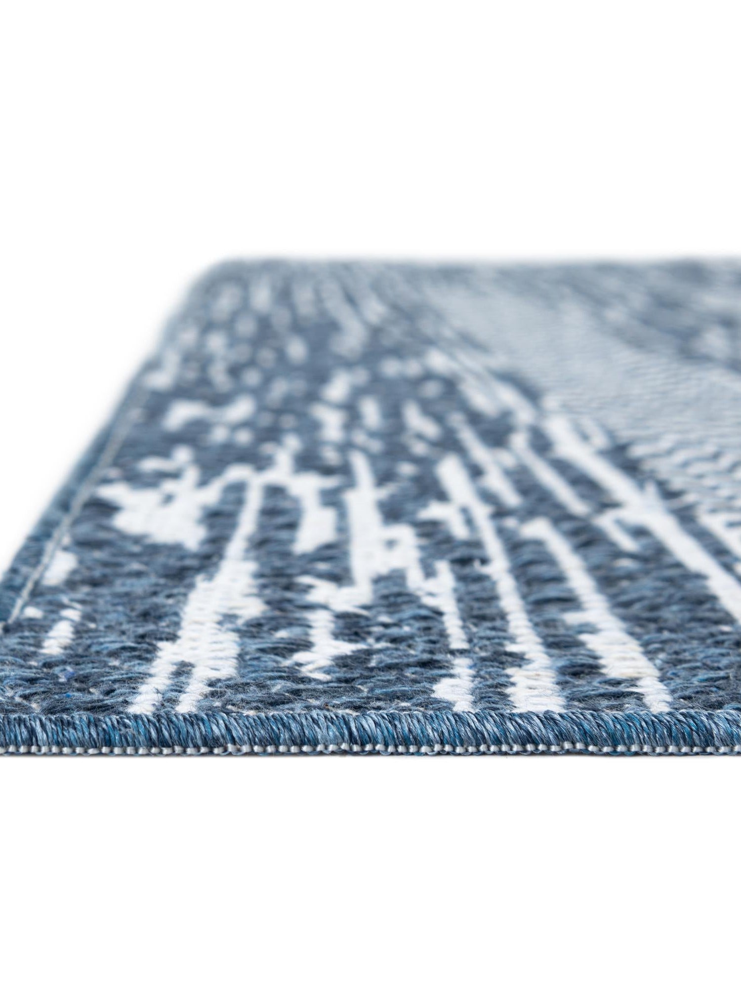 Navy Blue 4' 5 x 6' 1 Abbey Rectangle Area Rug 100% Cotton All Natural Living Dining Room Bedroom Carpet for Sale at Rug Engine