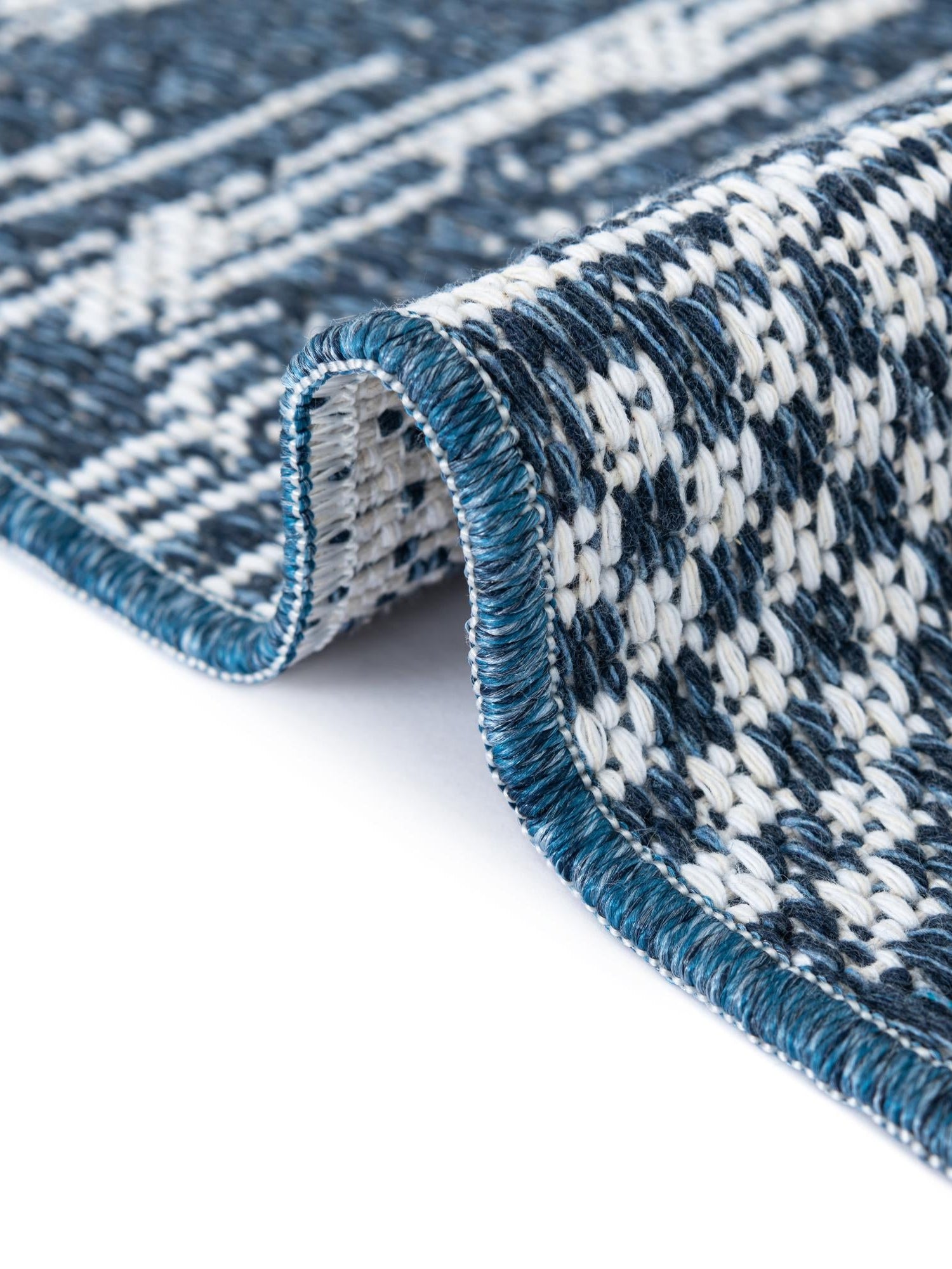 Navy Blue 2' 7 x 10' Abbey Runner Area Rug 100% Cotton All Natural Living Dining Room Bedroom Carpet for Sale at Rug Engine