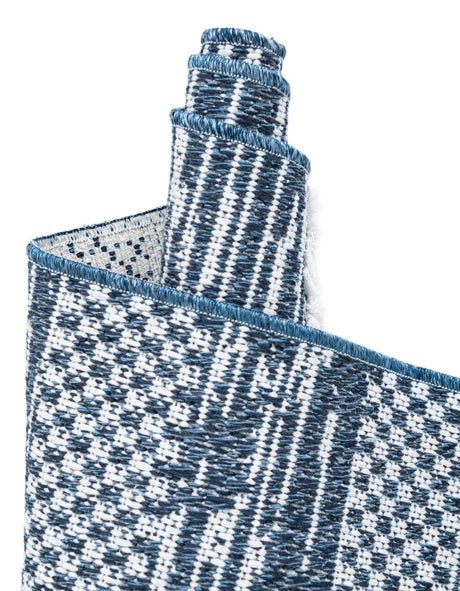 Navy Blue 2' 7 x 8' Abbey Runner Area Rug 100% Cotton All Natural Living Dining Room Bedroom Carpet for Sale at Rug Engine