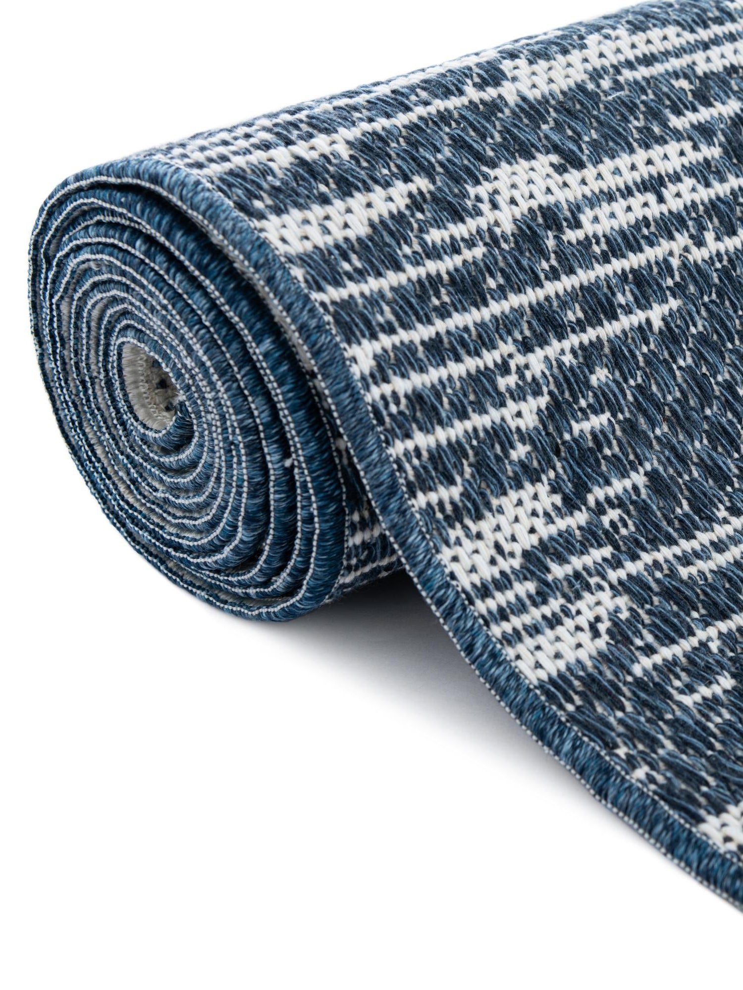 Navy Blue 2' 7 x 8' Abbey Runner Area Rug 100% Cotton All Natural Living Dining Room Bedroom Carpet for Sale at Rug Engine