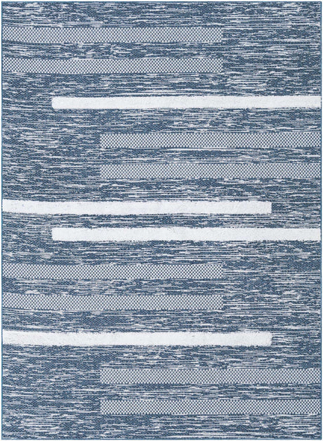 Navy Blue 6' 5 x 9' Abbey Rectangle Area Rug 100% Cotton All Natural Living Dining Room Bedroom Carpet for Sale at Rug Engine