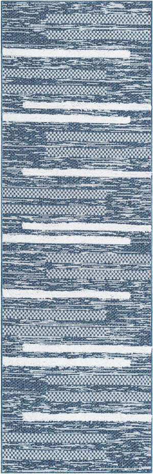 Navy Blue 2' 7 x 8' Abbey Runner Area Rug 100% Cotton All Natural Living Dining Room Bedroom Carpet for Sale at Rug Engine