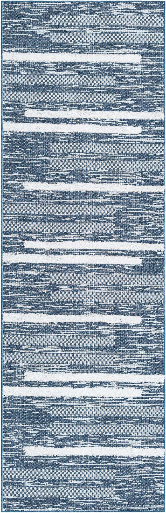 Navy Blue 2' 7 x 8' Abbey Runner Area Rug 100% Cotton All Natural Living Dining Room Bedroom Carpet for Sale at Rug Engine