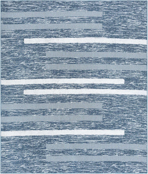 Navy Blue 8' 2 x 10' Abbey Rectangle Area Rug 100% Cotton All Natural Living Dining Room Bedroom Carpet for Sale at Rug Engine