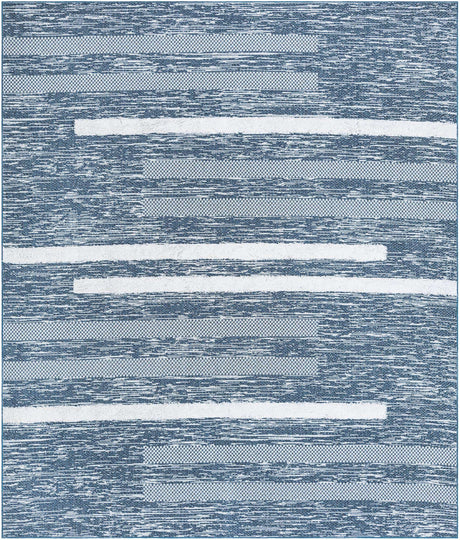 Navy Blue 8' 2 x 10' Abbey Rectangle Area Rug 100% Cotton All Natural Living Dining Room Bedroom Carpet for Sale at Rug Engine