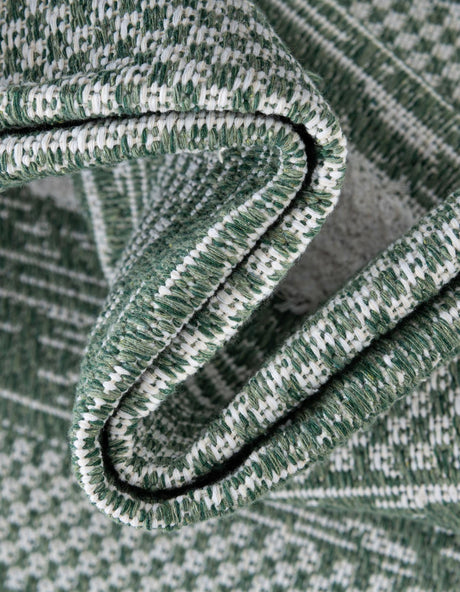 Green 8' 2 x 10' Abbey Rectangle Area Rug 100% Cotton All Natural Living Dining Room Bedroom Carpet for Sale at Rug Engine