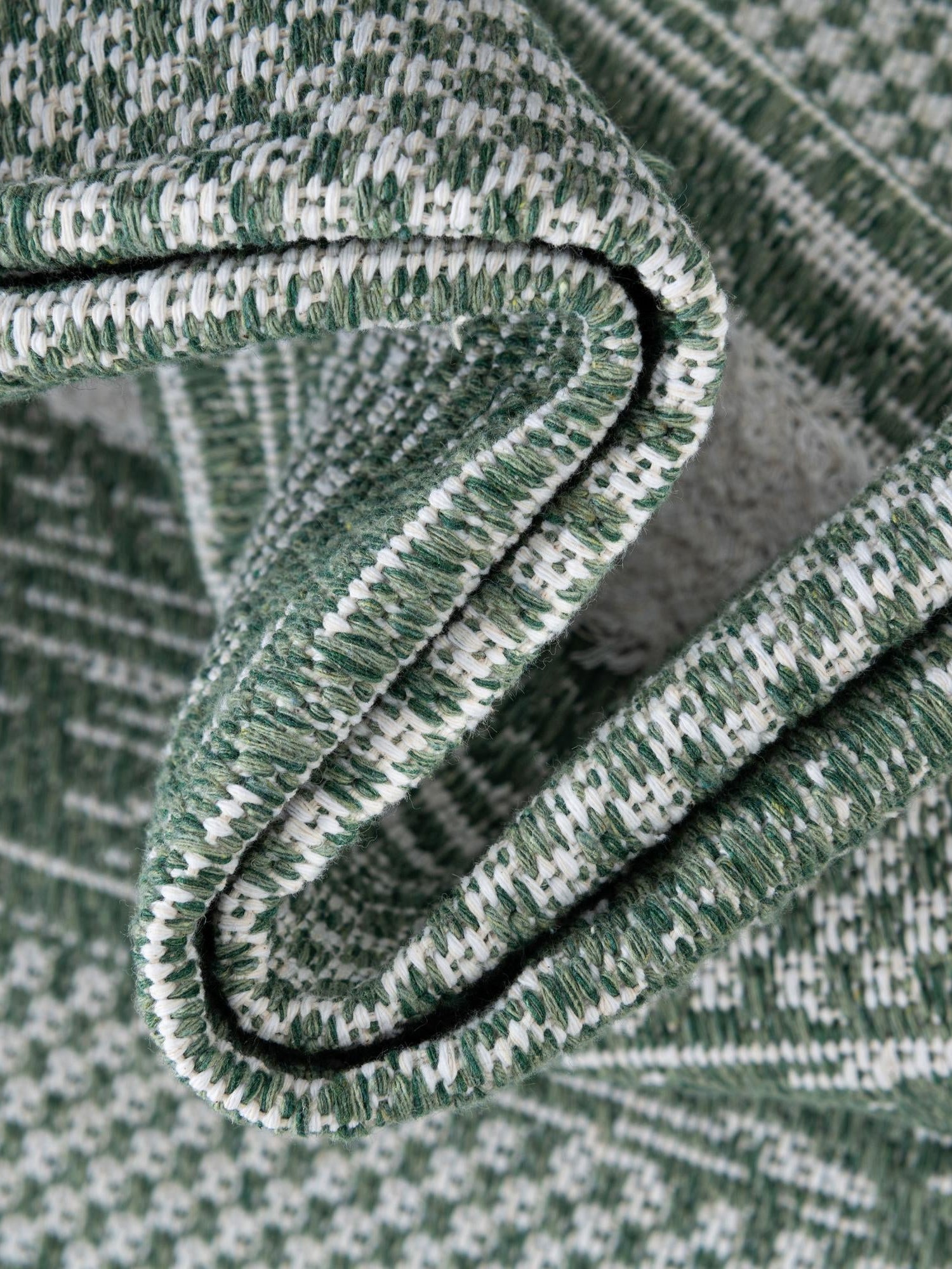 Green 4' 5 x 6' 1 Abbey Rectangle Area Rug 100% Cotton All Natural Living Dining Room Bedroom Carpet for Sale at Rug Engine