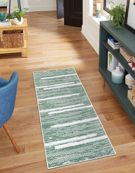 Green 2' 3 x 4' 1 Abbey Runner Area Rug 100% Cotton All Natural Living Dining Room Bedroom Carpet for Sale at Rug Engine