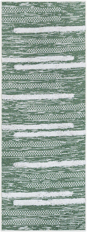 Green 2' 3 x 6' 1 Abbey Runner Area Rug 100% Cotton All Natural Living Dining Room Bedroom Carpet for Sale at Rug Engine